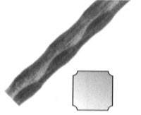 118/1 Tyč kovaná čt. 12x12mm, 3000mm,cena za 1m