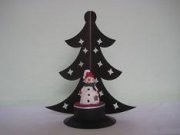 Svícen stromeček se svíčkou,materiál:kov,barv