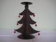 Svícen stromeček zdobený korálky,materiál:kov