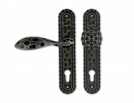 Židlička kovová s květináčem,v-25-š-12cm.Barva černá